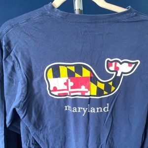 Vineyard Vines Maryland Flag Long Sleeve T-shirt